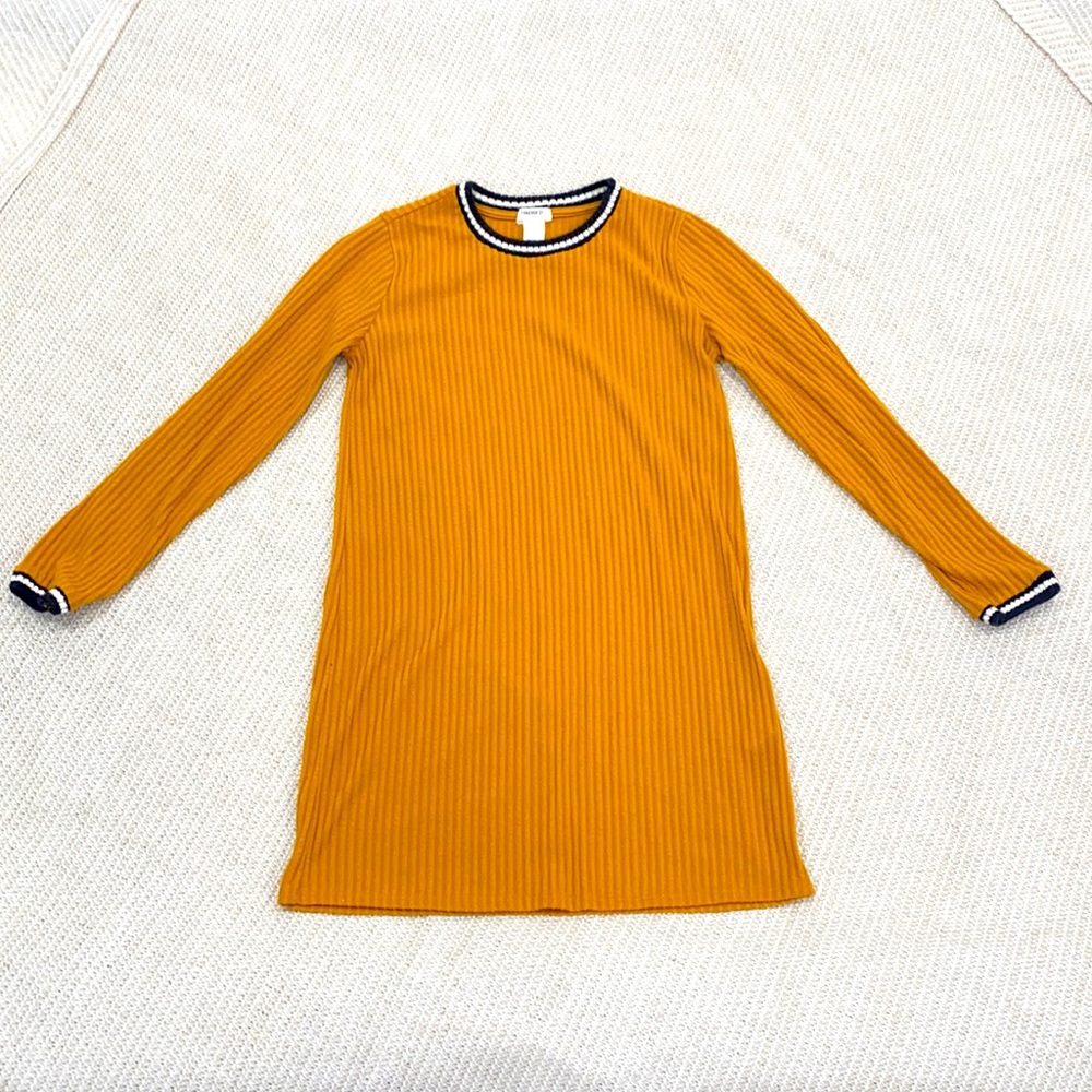 Forever 21 Mustard Long Sleeve Dress